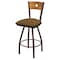 Holland Bar Stool Co 30" Swivel Counter Stool, Brnz Finish, Med Back, Canter Saddle Seat X830 - alternate 1